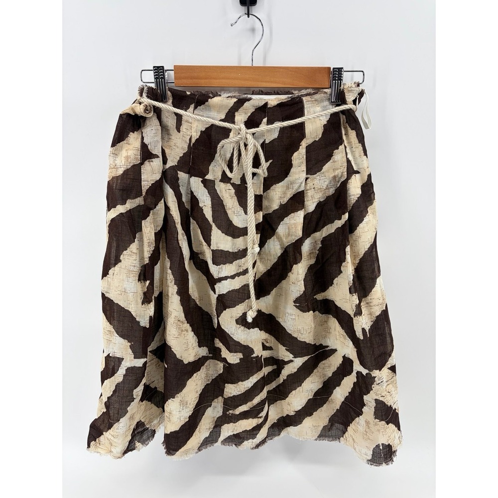 Banana Republic, Brown/Cream Lined Skirt, Raw Hem, Women's‎ Size 8